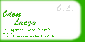odon laczo business card